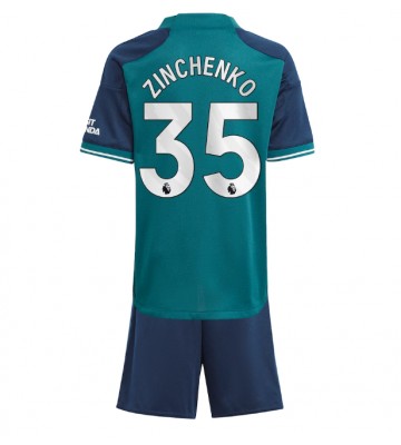 Arsenal Oleksandr Zinchenko #35 Koszulka Trzecich Dziecięca 2023-24 Krótki Rękaw (+ Krótkie spodenki)
